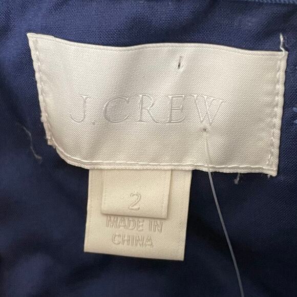 J. Crew Dress Womens Size 2 Blue Nadia Silk Pleated Chiffon Mini A-Line Cocktail - Picture 10 of 14